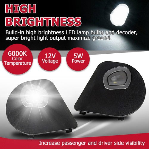 LED Side Mirror Puddle Lights for Dodge Ram 1500 2500 3500 4500 5500 2010 2019