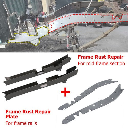 Frame Rust Repair Set Repair Plate Steel for Toyota Tacoma Regular Cab 1996-04