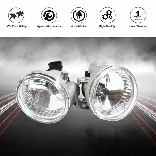 Clear Lens Front Bumper Driving Fog Lights w/Bulbs For Toyota Prius Echo