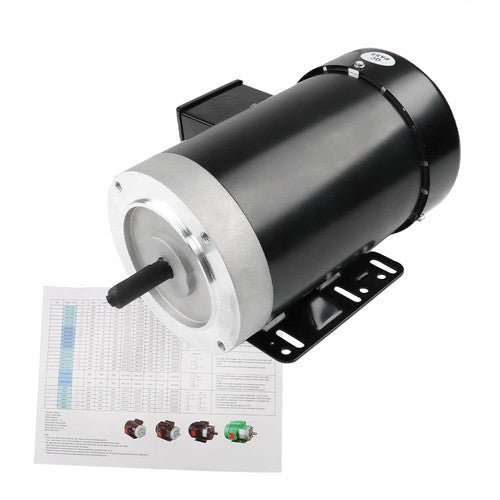 New 2 HP General Electric Motor 3 Phase 56C Frame 1800 RPM TEFC 230 / 460 Volt