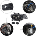 Fit For Chevy Malibu 2019-2020 Headlight Assembly Set Left Driver Side LH Clear