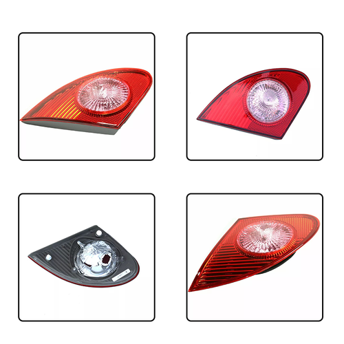 Outer Inner Tail Lights Clear Lens for 2003-2008 for Toyota Corolla Right Side