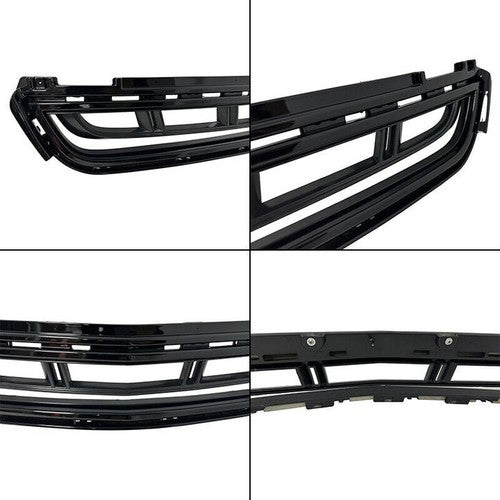 Front Bumper Upper Lower Grille Grill 2PCS for 2013-2017 Cadillac XTS Black