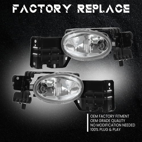 Front Bumper Fog Lights W/Bulb for Honda Accord Crosstour 3.5L 2010-2012