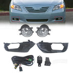Fit 2007 2008 2009 Toyota Camry Front Bumper Clear Halogen Fog Lights Lamps Pair