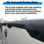Tailgate Spoiler Cap Molding Top Protector for 1999-2007 Silverado Sierra Black