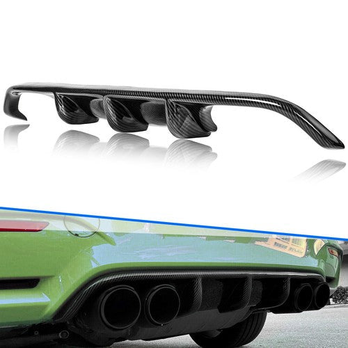 Carbon Fiber Style Rear Bumper Diffuser Valance for BMW F80 M3 F82 M4 15-18