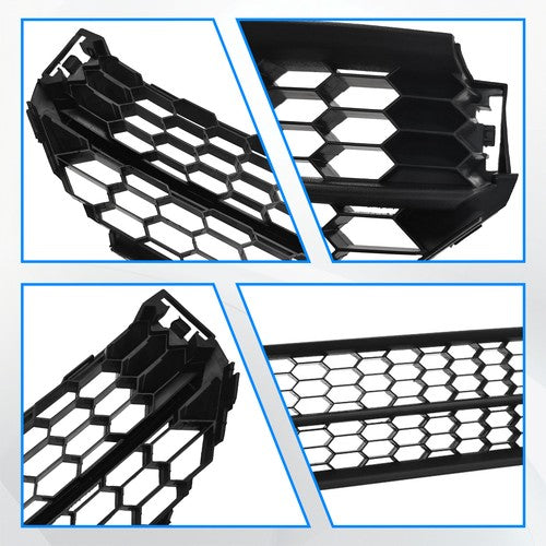 Front Bumper Lower Grille & Fog Light Bezel Cover LH+RH Fit 2012-2015 VW Passat