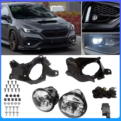 LED Front Fog Lights Lamp w/bracket Switch Harness for Subaru WRX 2022 2023 2024