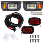 LED Headlights/Tail Lights Kit Adjustable For Club Car DS G&E Golf Cart 93+ USA