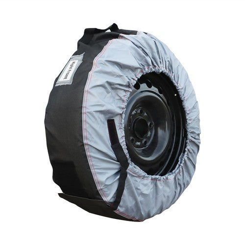Tyre Cases+Tyre Bags Car Cover 4Pcs New W/ Handheld For Gray 420D And Black 600D