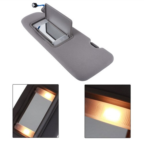 Gray Plastic Driver Side Sunvisor With Lights And Mirror For 17-22 Honda CR-V