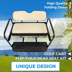 Flip Rear Back Seat Kit with Beige Cushion for Yamaha Drive G29 2007 2016