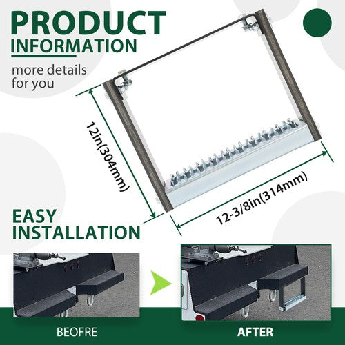 Heavy Duty 13"  x 11" Truck Step Flexible Side Step W/ Diamond Deck Span
