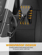 Door Off Quick Release Side Hinge View Mirrors for Jeep Wrangler JK CJ YJ TJ JL