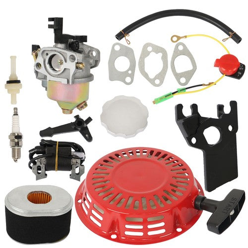 Carburetor Kit For Honda GX160 GX200 Recoil Ignition Coil Spark Plug Filter