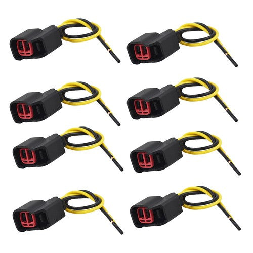 8Pcs Fuel Injector Connector Pigtail Wire For Dodge LS2 LS3 Ford EV6 EV14 USCAR