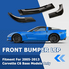 Carbon Look Front Splitter Lip for 2005-2013 Corvette C6 ZR1 Style Base Models