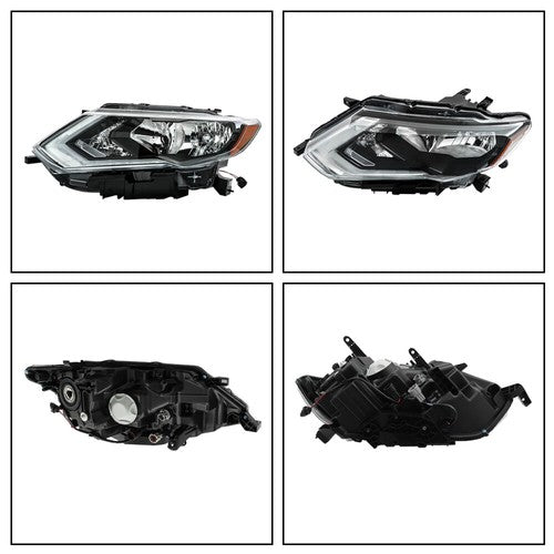 Headlight Headlamps Assembly Fit For 2017-2019 Nissan Rogue LH Side Clear Lens