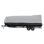 21-24FT Waterproof Boat Cover Trailerable Pontoon Dust Resistant Gray-Color