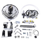 8" Chrome Brake Booster Cylinder Disc / Drum Kit for Chevrolet Impala 1958-1964