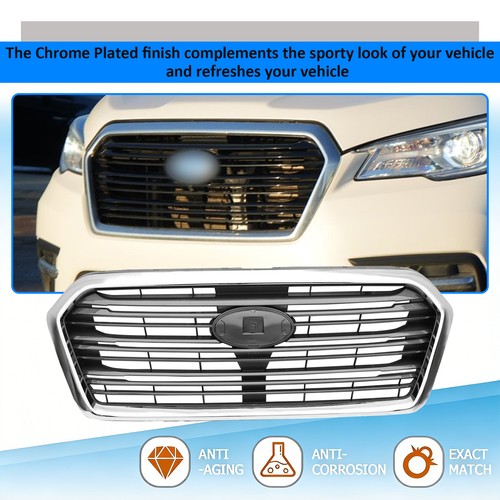 91121XC01A Front Bumper Grille Chrome for 2019-2022 Subaru Ascent