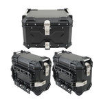 Motorcycle 36L Side Case Hard Saddlebag + 55L Top Case Tail Box Luggage New