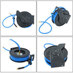 Scalable Hose Spool 1/2" x 50 Ft , Industrial Grade Rubbe, Air Hose Reel