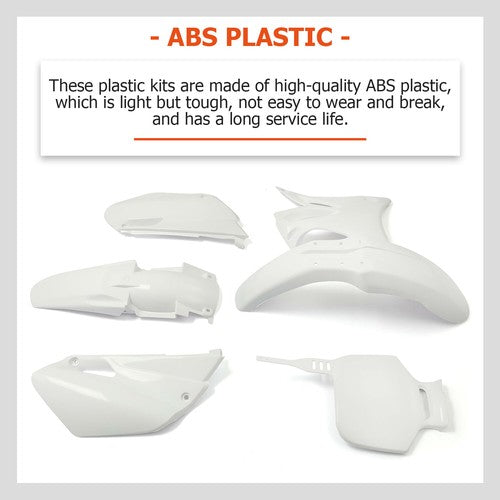 Complete Plastics Kit White Fender Body Cover Fairing For Yamaha YZ85 2002-2014
