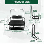 For EZGO Medalist/TXT 1995-UP Golf Cart Black Rear Flip Seat Kit W/ Grab Bar