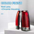 Tail Lights Lamp LED Red Pair for 1988-1998 Chevy K1500 GMC C1500