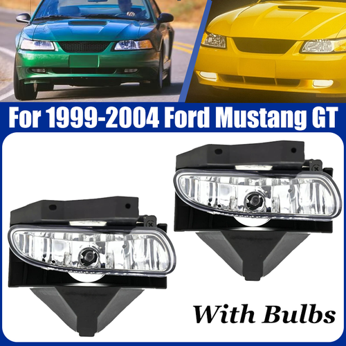 Pair Front Bumper Driving Fog Light Lamp for 1999-2004 for Ford Mustang GT