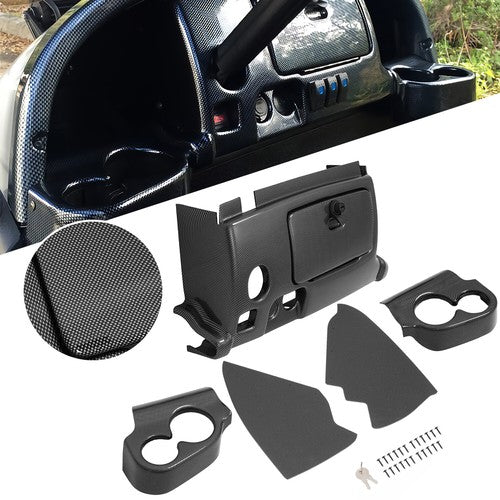 Golf Cart Dashboard Cover Kit w Cup Holder Dash Mat For Club Car Precedent 08 Plus