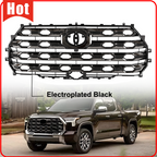 Electroplated Black For Toyota Tundra Platinum 2022 2023 2024 Front Bumper Grill
