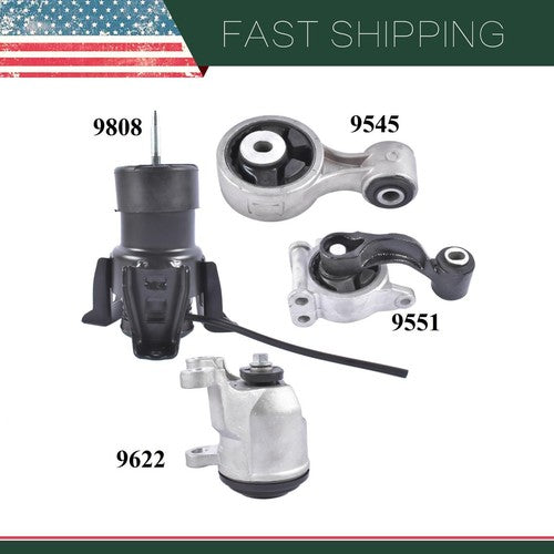 4PCS Motor Mount for Nissan Altima 3.5L 2007-2012 Nissan Maxima 3.5L 2009-2014