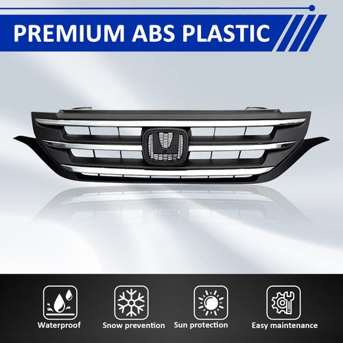 ZZ2V00502 Front Bumper Upper Grille Grill w/Chrome Trim for Honda CRV 2012-2014
