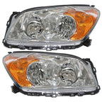 Black Housing Headlamp Halogen Type Right & Left For Toyota Rav4 Sport 2009-2012