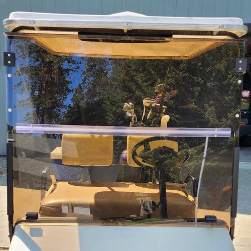 Tinted Fold Down Golf Cart Windshield Windscreen For EZGO Marathon 1986-1994.5