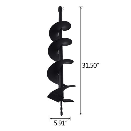 6" Earth Auger Drill Bits for Gas Powered Post Fence Hole Digger Cast Steel