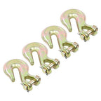 4Pcs 1/2" Clevis Grab Hook G70 Forged Steel Chain Hook Fracture Strength 48000lb