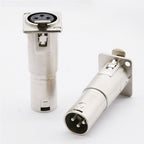 XLR Female To Male Audio Pass Thru Feed Panel Mount Connector Adapter 4 Pack