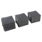 50 Pack Interlocking Deck Tiles PP Drainage Tiles Floor Tiles 12 x 12 inch Black