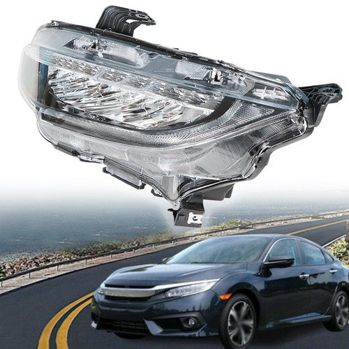 LED Headlight Headlamp Clear Housing For Honda Civic 2016-2019 Driver/Left Side