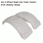 Set of 2 PWC Jet Single Axle Trailer Fenders with Step for 8-12 Inch Tire