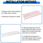 4 Pcs Outside Door Body Side ABS Molding Chrome Trim for Toyota Sienna 2011 2020
