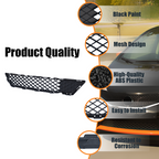 6pcs Front Bumper Upper Lower Grille+Fog Lights For 2015-2016 Nissan Versa Note