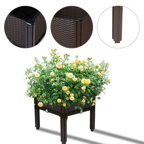 Raised Garden Bed Outdoor Elevated Planter Box Herbs Flowers Plants Vegetables