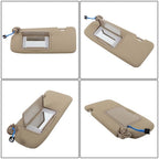 Beige Plastic Driver Side Sunvisor With Lights And Mirror For 17-22 Honda CR-V