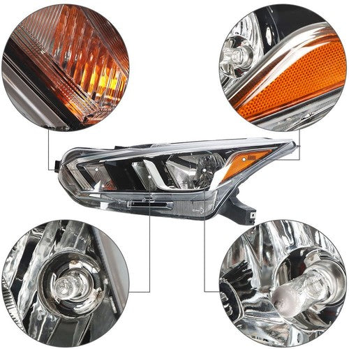 Driver Left Side Headlight Assembly FIt For 2020-2021 Nissan Versa S SV Halogen
