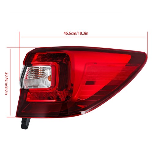 Driver&Passenger Halogen For Subaru Outback 2015-2019 Red Rear Brake Tail Lights